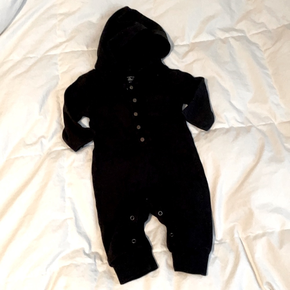 Loved baby black waffle one piece